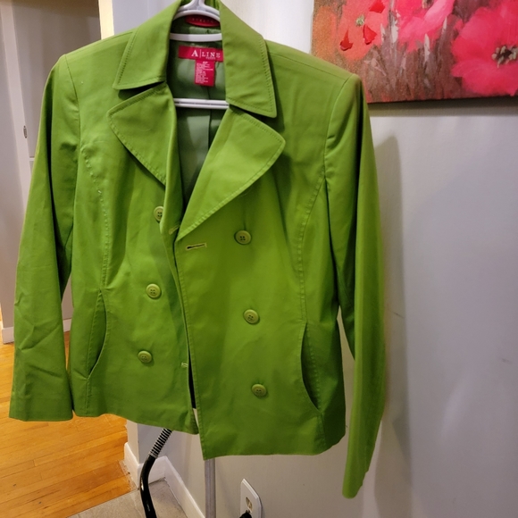 A Line Brand - Lime Green Jacket, Size 4P - Picture 3 of 4